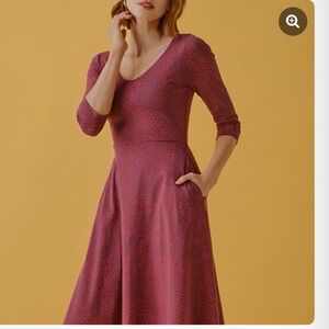 Pact Women's Raspberry Midi Dress